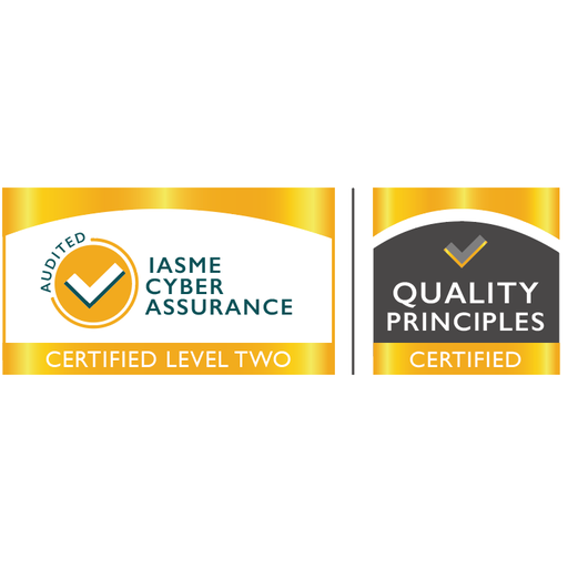 IASME Cyber Assurance Level 2, and QP logo